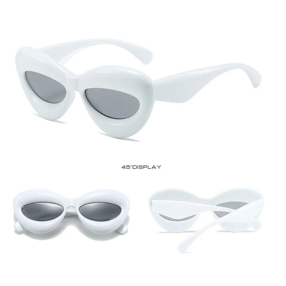 White Sunglasses Women Fashion Designer Candy Color Luxury Beach Festival  Party
